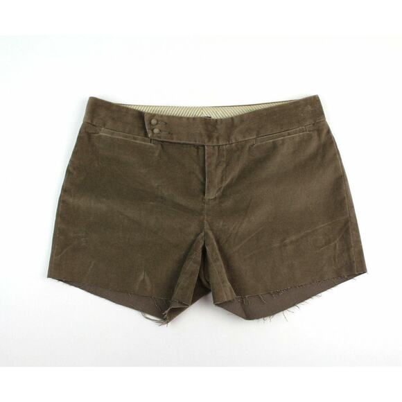 Gap Shorts Womens 2 Brown Velour Cut Off Stretch Modern Fit Regular - Picture 1 of 3